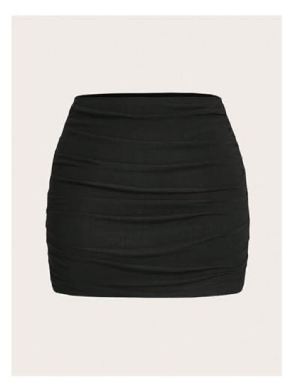Mesh Ruched Low Rise Bodycon Mini Party Club Skirt - Picture 4 of 6
